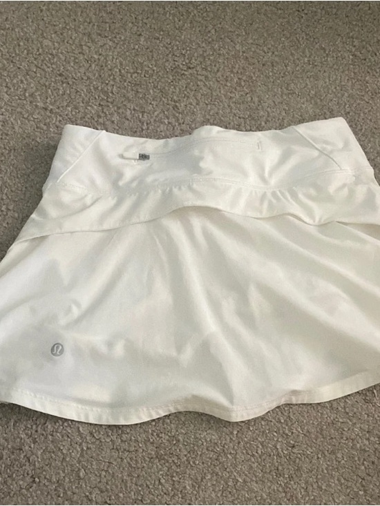 lululemon athletica Dresses & Skirts - lululemon athletica White Skater Athletic Skirt with Built-In Shorts